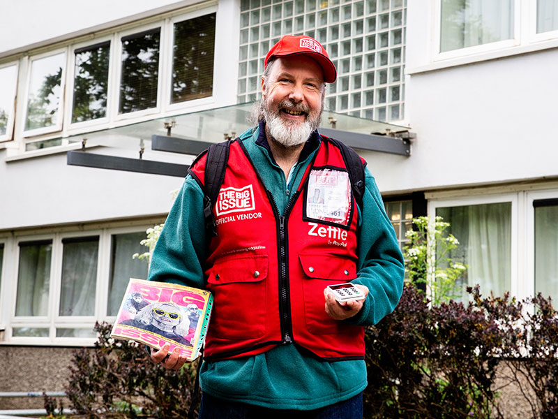 Big Issue vendor in London